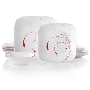 Square Splendor 18-piece Dinnerware Set. Service for 6